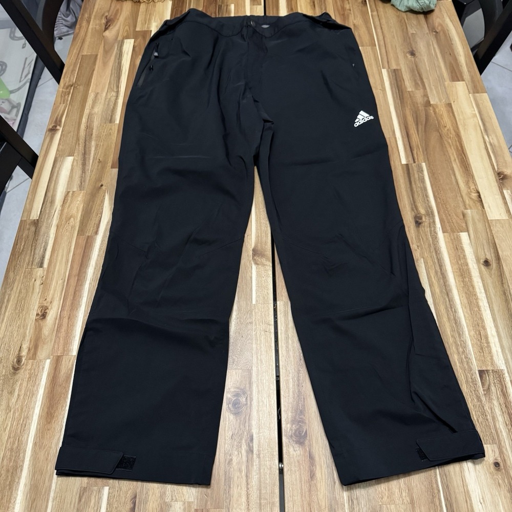 Adidas Pants Mens L Black Rain Rdy Lightweight Windbreaker Golf Waterproof